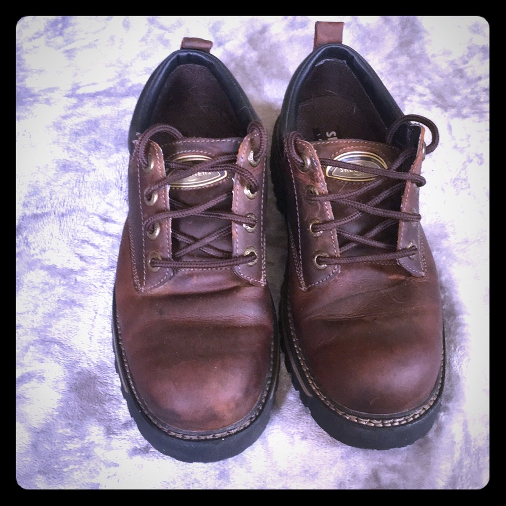 Sketchers leather boots men’s size 9